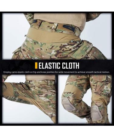 IDOGEAR G3 Combat Pants Multicam Trousers with Knee Pads - Tactical Pants for Men, Large - Buy Online on GoSupps.com