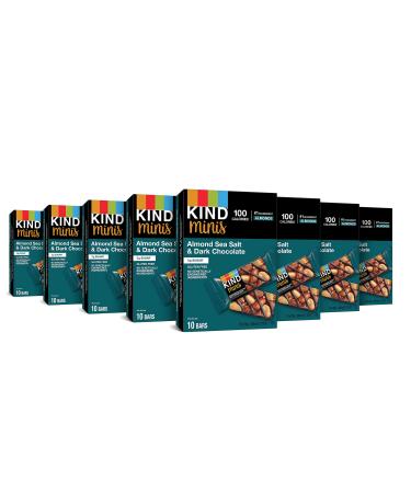 KIND Minis Almond Sea Salt and Dark Chocolate Gluten Free 100 Calories Low Sugar 80 Count Almond Sea Salt Dark Chocolate 80