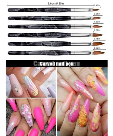 Buy TOROKOM 19Pcs Acrylic Nail Brush Set - Complete Nail Art Tools Gel Polish & Design Brushes for Professionals | International Shipping - Buy Online on GoSupps.com