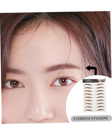FOMIYES 18 Sheets Waterproof Eyebrow Stickers Makeup Stickers Imitation Eyebrow Temporary Brow Tattoos Miss - Buy Online on GoSupps.com