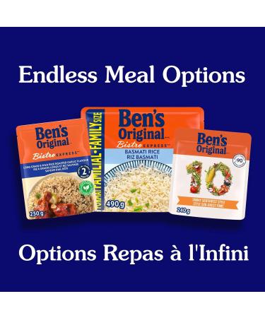 BEN'S ORIGINAL BISTRO EXPRESS Long Grain and Wild Rice Roasted Garlic Side Dish 250g Pouch Long Grain & Wild Rice Roasted Garlic Flavour 1 - Buy Online on GoSupps.com