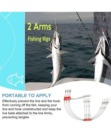 YOTO High-Strength Fishing Wire Leaders with Swivels Snap - 12 Pack, White Nylon 2arm for Saltwater Tackle Rig - Ideal Gear for Lures, Bait, and Hooks - Buy Online on GoSupps.com