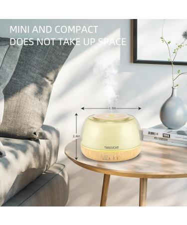 TAIGUCAT 300ML Aromatherapy Essential Oil Diffuser - 8 Hours Quiet Electric Air Diffuser with Remote Control and 7 LED Color Changing Lights - Yellow - Buy Online on GoSupps.com