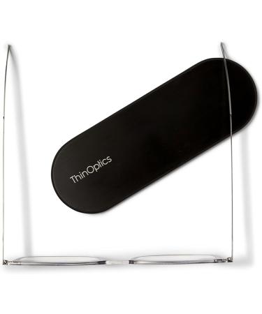 ThinOptics Brooklyn Reading Glasses - Unisex Ultra Thin & Lightweight with Magnetic Milano Case - Black 1.5x - International Shipping Available - Buy Online on GoSupps.com