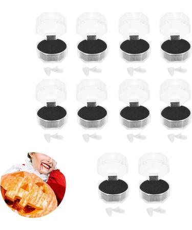 10 Pairs Halloween Vampire Dentures with Luminous Flexible Without Hurting Teeth Personality Fashion Resin Tooth 1.7cm / 0.7in - Buy Online on GoSupps.com