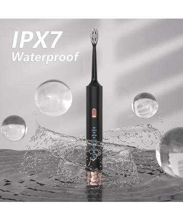High Frequency Electric Toothbrush Set - 2 Pack, IPX7 Waterproof, USB Quick Charge, Rechargeable 60 Days - Black/White - Buy Online on GoSupps.com