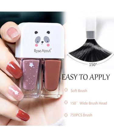 Nail Polish for Girls Rose Pink Nail Polish Quick Dry & Non Toxic Nail Polishes Water Based Formula No Need Cure No Odor Gel Nail Polish for Women Teens (A09) - Buy Online on GoSupps.com