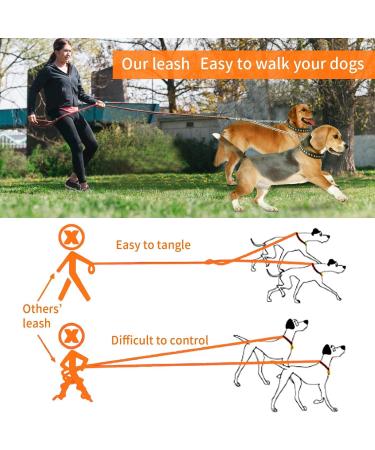 Metal Double Dog Leash | Durable 60cm High-Performance Steel Chain for 2 Dogs - Perfect Hundeleine Doubleleine for International Shipping - Buy Online on GoSupps.com