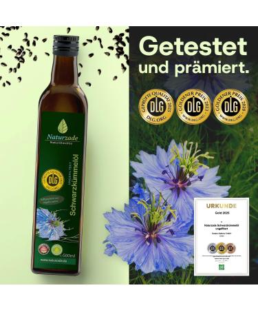  Naturzade Naturzade Black Seed Seed Oil - 2 Litre - Unfiltered Glass Bottle (4 x 500ml) - Cold Pressed - Direct From Manufacturer - Buy Online on GoSupps.com