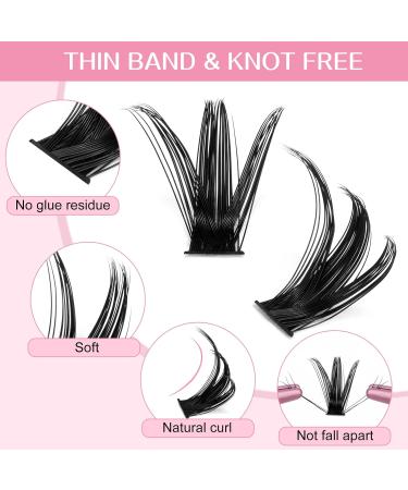 280 Pcs 40D+50D Mixed Lash Clusters - DIY Lash Extension Kit for At-Home Application - 14 Rows Cluster Lashes - 9-15 mix 40D+50D-C-Large - Buy Online on GoSupps.com