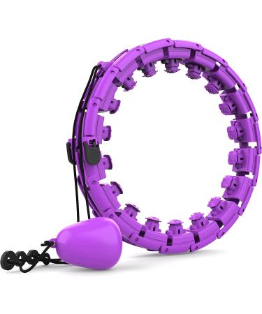 Skayddb Weighted Smart Hoola Hoop - 24 Sections Detachable - Purple - Adults & Kids - Buy Online on GoSupps.com