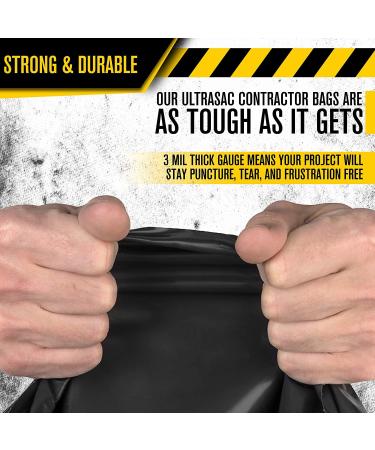 Ultrasac Contractor Bags 42 Gallon (20 Pack) - Heavy Duty 3 MIL Thick Trash Bags for Construction and Commercial Use - Buy Online on GoSupps.com