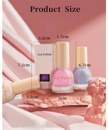 Holographic Aurora Shimmer Nail Gel Glue Polish 2Pcs Long-Lasting Chrome Mermaid Gel Polish Pearl Blue Pink Iridescent Glitter Pearlescent Glossy Colored Trendy Nail Gel Polish Home DIY Gift-235+236 Pearl Blue+ Pink - Buy Online on GoSupps.com