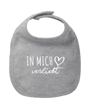 Huuraa baby bibs in love with me unisex latz with motif for the greatest people gift idea for the baby party for newborns and toddlers Heather gray