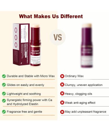 Calcium Multi Balm Stick for Face Eyes Lips & Neck Area Calcium Volume Multi Balm Stick for Hydrating Firming and Soothing with Adenosine Hydrolyzed Elastin Vitamin C & E 9 g - Buy Online on GoSupps.com