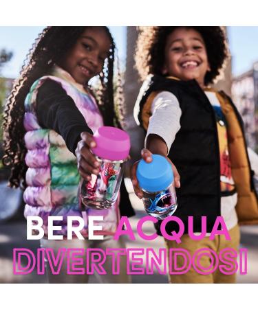 Aquafigure Reusable Water Bottle BPA Free 3D Bottle and Figure Dishwasher Safe Customisable with Themed 3D Figures (Emoji Sharks and Others) - Capacity 330ml - Colour - Buy Online on GoSupps.com