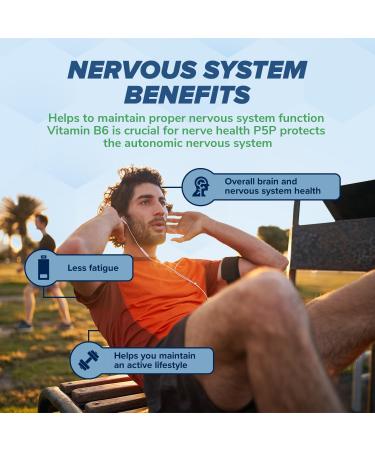 P5P Pyridoxal-5-Phosphate 100mg | Active Vitamin B6 Supplement | High Potency Bioavailable P5P Capsules | Supports Energy, Nerve Health & Amino Acid Metabolism | 240 Easy-to-Swallow Capsules - Buy Online on GoSupps.com