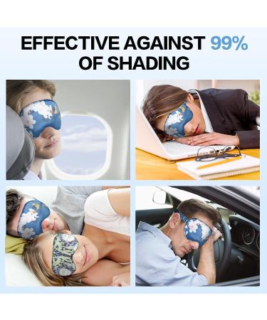 Fishent Sleep Eye Mask for Women Men - Super Soft Silk Sleep Mask for Sleeping Lightweight Comfortable Blindfold Eye Covers for Travel/Shift Work/Nap with Gift Box and Storage Bag Little Bird - Buy Online on GoSupps.com