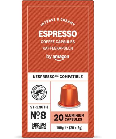 by Amazon Espresso Coffee Capsules Compatible with Nespresso Aluminum Capsule Light Roast 100 Pieces 5 Pack - Buy Online on GoSupps.com