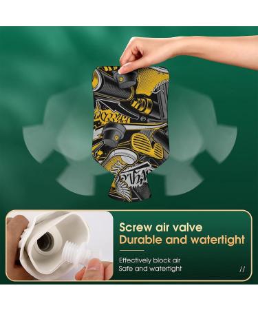 Plush Hot Water Bottle with Cover - Hand Warmer for Adults & Kids | 26.5x15.3cm | Shop Internationally - Buy Online on GoSupps.com