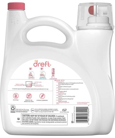 Dreft Stage 1 Newborn Baby Liquid Laundry Detergent - Pediatrician's Choice, 89 Loads (128 fl oz) - Buy Online on GoSupps.com