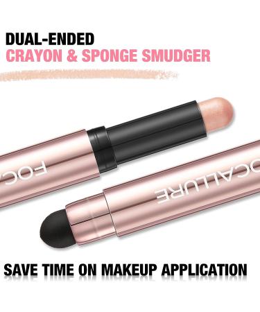FOCALLURE No Crease Eyeshadow Stick - Creamy Matte & Shimmer Pencil | Smudge-proof, Waterproof with Built-in Smudger | SPRING FLING 10 - Buy Online on GoSupps.com