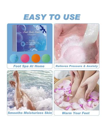 Tea Tree Oil & Ginger Foot Bath Bombs - Moisturizing Soak for Dry Skin, Relaxing Scents, Foot Odor & Toenail Fungus Relief - Buy Online on GoSupps.com