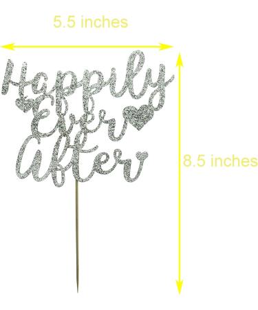 zxyxka Happily Ever After Cake Topper for Engagement Party Decorations Bridal Shower We're Engaged Cake Toppers - Silver Glitter - Buy Online on GoSupps.com