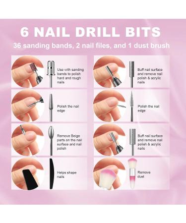 Heartyfly Nail Drill - 35000 RPM Electric File for Gel Nails | Adjustable Speed, Professional Tool for Acrylic & Cuticles - Buy Online on GoSupps.com