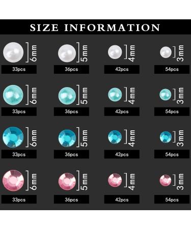 660 Pieces Face Gems & Hair Pearls - Self-Adhesive Rhinestones for Makeup Festival Face Jewels & DIY Crafts in 3/4/5/6mm - Buy Online on GoSupps.com