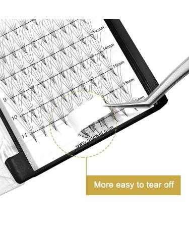 QUEWEL Premade Fans 5D-0.07D Mix 12-15mm | Russian Volume Eyelash Extensions 10D-14D | Long Lasting & Easy Application | C/D Curl | 0.05/0.07/0.10 | 10-18mm Length - Buy Online on GoSupps.com