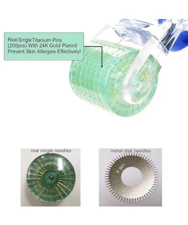 Koi Beauty Professional Derma Roller - 200 Titanium Microneedles for Microneedling | 0.5mm Micro Needle Roller for Men & Women - Best for Skin Rejuvenation - Buy Online on GoSupps.com