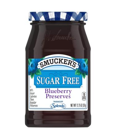 Smucker's Sugar Free Blueberry Preserves with Splenda Brand Sweetener, 12.75 Ounces (Pack of 8) Blueberry 12.75 Ounce (Pack of 8)