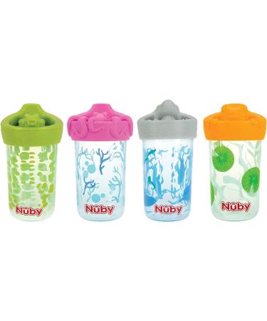 Nuby No Spill 3D Character Sippy Cup 12oz - Alligator Design with Soft Touch Flo Silicone Top - Buy Online on GoSupps.com