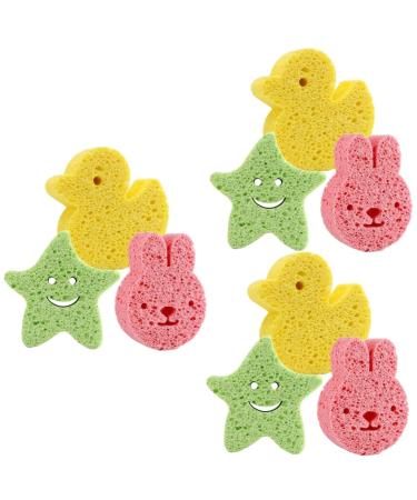 Balacoo 9 Pcs Children's Bath Sponge Foaming Sponge Bath Accessories Suits for Kids Body Scrubber Kids Bath Sponge Baby Kit Tools for Kids Kid Suit Soft Bath Ball Wood Pulp Cellulose Man