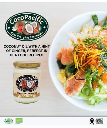 CocoPacific Cold Pressed Extra Virgin Coconut Oil with Ginger 500ml - Buy Online on GoSupps.com