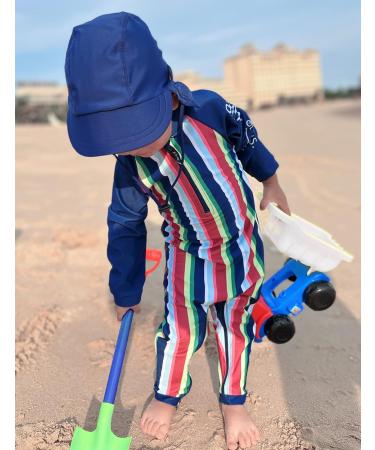 weVSwe Baby Boy Swimsuit UPF 50+ Sun Protection Rash Guard Swimwear 12-18 Months Blue Rainbow - Buy Online on GoSupps.com