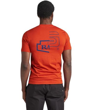 G-STAR RAW Men's Multi Gr Slim R T T-Shirts XL Orange (Rooibos Tea D23715-336-g052) - Buy Online on GoSupps.com