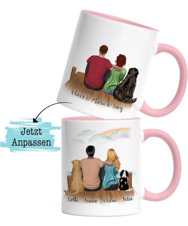 Personalized Kiddle Design Pink Dog Owner Cup | Perfect Gift for Dog Lover Couples Dog Moms & Dads - Buy Online on GoSupps.com