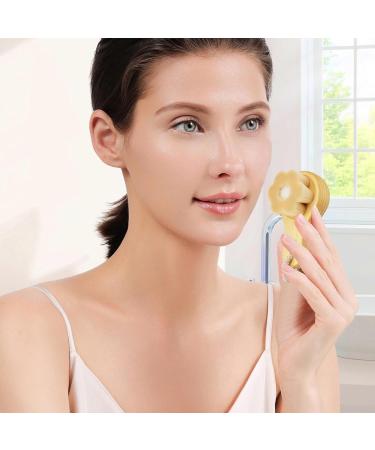 Manual Facial Cleanser Brush - Plum Blossom Shape Wood Facial Pore Cleanser for Women | Makeup Remover & Deep Cleansing - Buy Online on GoSupps.com