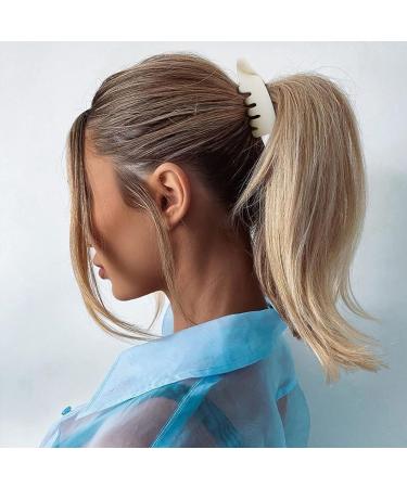 Hapdoo 4Pcs Small Hair Claw Clips for High Ponytail - Strong Hold Matte Banana Clips for Fine Hair - Mini Hair Jaw Clips Styling Accessories - Buy Online on GoSupps.com