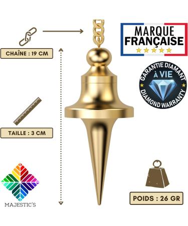 Esoteric Radiesthesia Pendulum Set - Gold Dripping Oracle & Witness Pendulum for Geobiology & Magnetizers | International Shipping Available - Buy Online on GoSupps.com