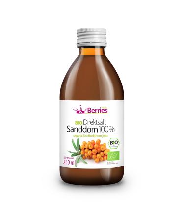 Berries polska organic juice pressed directly from organic fruit cold -pressed - without dyes without sugar without GMO without preservatives - vegan vegetarian - taste sanddorn - 250ml sanddorn 250 ml (1 Pack)