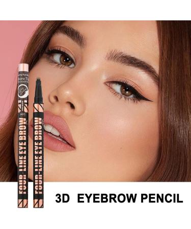  Bmdjdq Waterproof eyebrow pencil liquid eyebrow pen 4-tip eyebrow marker long-lasting smudge-proof 1 ml for women - Buy Online on GoSupps.com