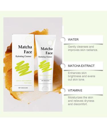 Nettoyant Visage Hydratant Au Matcha: Nettoyage Doux Des Pores Contr le Du S bum Soin Quotidien For Un Teint Frais Et clatant (sans Effet De Tiraillement)(2PCS) - Buy Online on GoSupps.com
