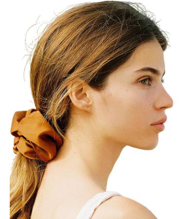 scicent Scrunchies 4 Pieces Plain Satin Hair Scrunchy for Girls Elastic Hair Bands Fashion Hair Ties Large Ponytail Holder Soft Hair Bobbles for Women - 4314 - Buy Online on GoSupps.com