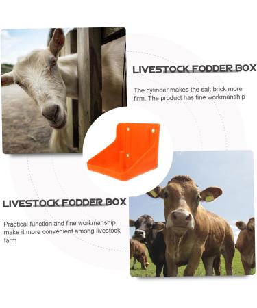 2pcs Cattle and Sheep Lick Brick Box Horse Salt Livestock Mineral Block Holder Deer Food Blocks Holder Livestock Accessory Professional Salt Block Rack Cows Food Bowl Pp Animal 17x16.5cm Red - Buy Online on GoSupps.com