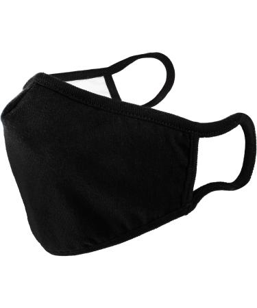 Buy 1 Pack Black Cloth Face Mask - Reusable Washable Triple Layer with Nose Bridge - EU0308 - International Shipping Available - Buy Online on GoSupps.com