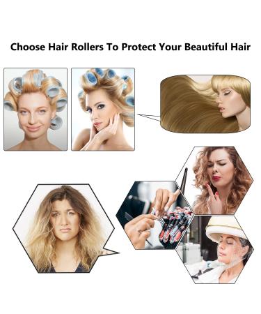 Jumbo Self-Grip Hair Curlers for Long Hair - 2.5 inch Rollers, 24 Pack Yellow - Buy Online on GoSupps.com