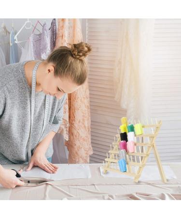 Haitral 60-Spool Wooden Thread Rack Organizer for Sewing, Quilting, Embroidery & Hair-braiding - Buy Online on GoSupps.com